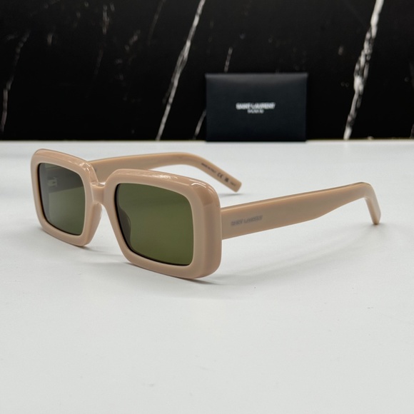 NEW SL534 SUNRISE 007 SAINT LAURENT NUDE GREEN SL 534 SAINT LAURENT SUNGLASSES - Picture 4 of 10